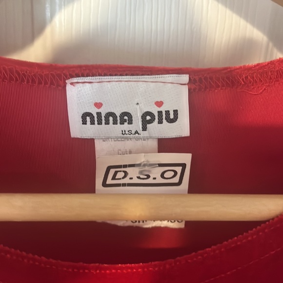 Red Sleeveless Evening Dress w Silver Embroidered Floral Front Vintage Ball gown - Picture 4 of 7